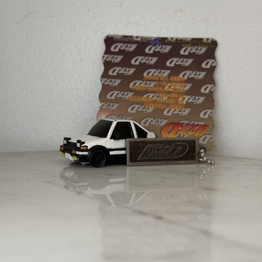 AE86 Trueno Metal Tag Initial D Keychain